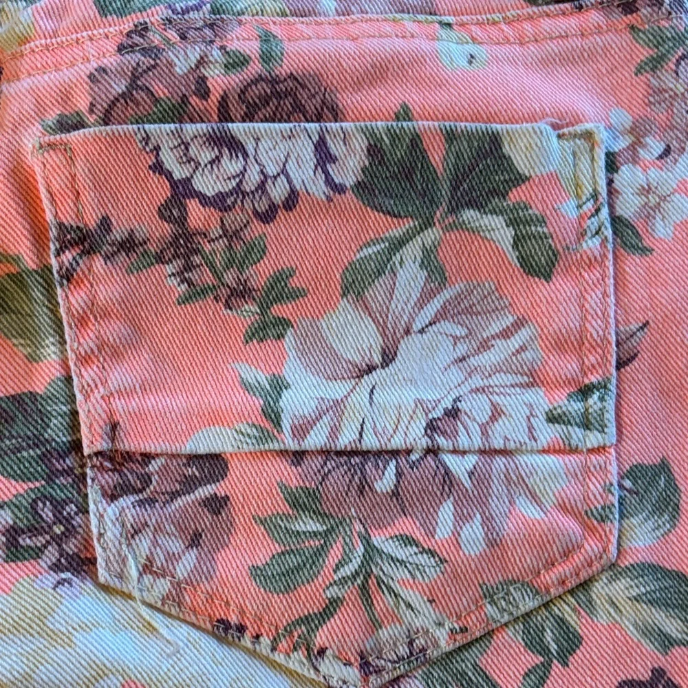 Vanilla Star Floral Peach Women's Skinny Jeans Size 1